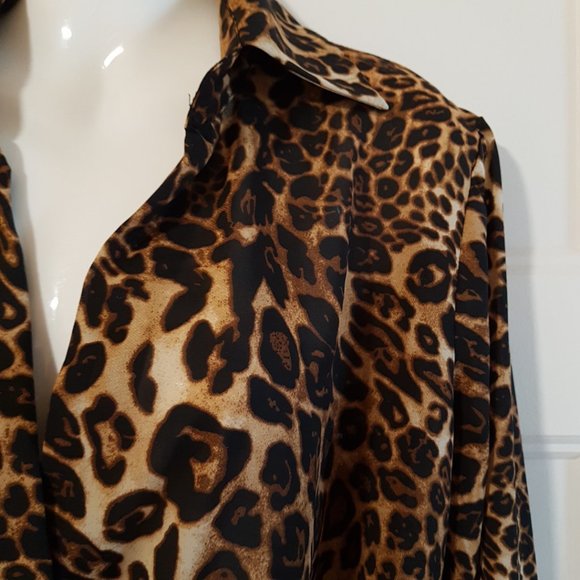 CARTISE Animal print Blouse, Sz M. - Picture 6 of 9